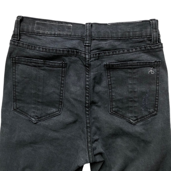 Rag & Bone Jean 10 Inch Capri Size 26 Raw Hem Distressed Denim Gray Grey - Picture 8 of 14